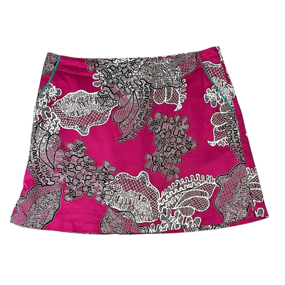 Lady Hagen Pink Print Golf Skirt Skort Size 12